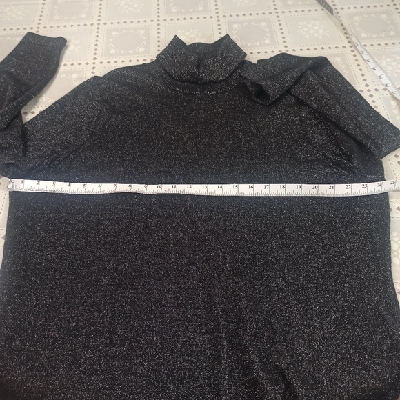 Pure Collection Women's Black With Metallic Fibres Cowl Neck Sweater Size 22 - Picture 12 of 16